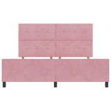 Letto a molle con testiera Rosa 180 x 200 cm Velluto