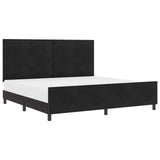 Letto a molle con testiera Nero 200 x 200 cm Velluto