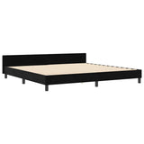 Letto a molle con testiera Nero 200 x 200 cm Velluto