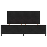 Letto a molle con testiera Nero 200 x 200 cm Velluto