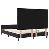Letto a molle con testiera Nero 140 x 200 cm Velluto