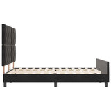 Letto a molle con testiera Nero 140 x 200 cm Velluto
