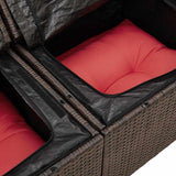 Set Divano da Giardino 6 pcs Marrone polyrattan