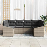 Set Divano da Giardino 6 pcs Grigio polyrattan