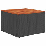 Set Divano da Giardino 7 pcs Nero e Turchese polyrattan