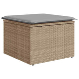 Set Divano da Giardino 9 pcs beige e grigio chiaro