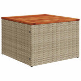 Set Divano da Giardino 9 pcs Beige e Grigio Chiaro Polyrattan