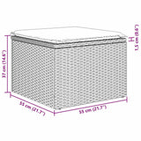 Set Divano da Giardino con cuscino 7 pcs Beige Poly Rattan