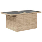 Set Divano da Giardino 8 pcs Beige Rattan in Polipropilene