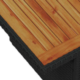 Set Divano da Giardino con archiviazione 9 pcs Nero Poly Rattan
