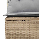 Set Divano da Giardino 8 pcs Beige Poly Rattan