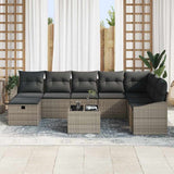 Set Divano da Giardino con cuscino 9 pcs polyrattan
