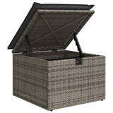 Set Divano da Giardino con cuscino 6 pcs Grigio polyrattan