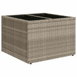 Set Divano da Giardino 9 pcs Grigio chiaro Poly Rattan