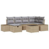 Set di divani con cuscino 6 pcs polyrattan