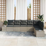 Set Divano da Giardino 8 pcs Grigio chiaro Poly Rattan