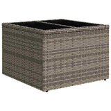 Set Divano da Giardino con cuscino 9 pcs Grigio Poly Rattan
