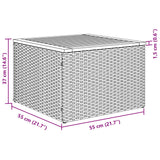 Set Divano da Giardino con cuscino 6 pcs Grigio Poly Rattan