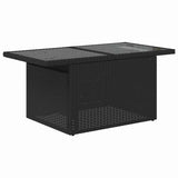 Set Divano da Giardino con cuscino 6 pcs Nero Poly Rattan