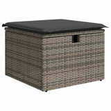 Set Divano da Giardino 7 pcs Grigio polyrattan