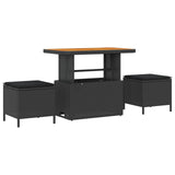 Set Divano da Giardino 13 pcs Nero polyrattan