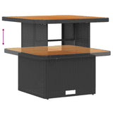 Set Divano da Giardino 9 pcs Nero polyrattan