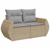 Set Divano da Giardino 8 pcs Beige polyrattan