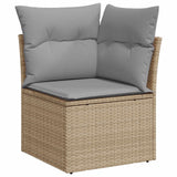 Set Divano da Giardino 8 pcs Beige polyrattan