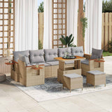 Set Divano da Giardino 10 pcs Beige polyrattan
