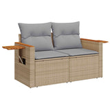 Set Divano da Giardino 8 pcs Beige polyrattan