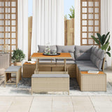Set Divano da Giardino con cuscino 8 pcs Beige e Grigio Chiaro