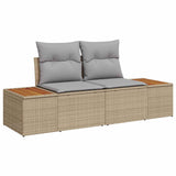 Set Divano da Giardino con cuscino 8 pcs Beige e Grigio Chiaro