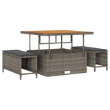 Set Divano da Giardino con cuscino 8 pcs Grigio