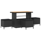Set Divano da Giardino 9 pcs 8-Numero di posti Nero polyrattan