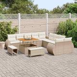 Set Divano da Giardino con cuscino 13 pcs beige e panna