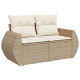 Set Divano da Giardino con cuscino 13 pcs beige e panna