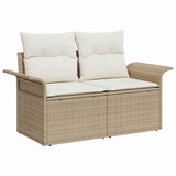 Set Divano da Giardino con cuscino 8 pcs Beige e Crema