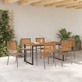 Set da Pranzo per Giardino 7 pcs Grigio