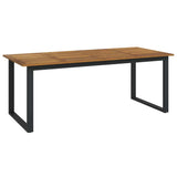 Set da Pranzo per Giardino 7 pcs Beige Legno di Acacia Massello