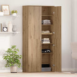 Highboard 80 x 35 x 180 cm Legno truciolato rovere artigianale