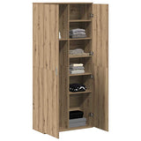 Highboard 80 x 35 x 180 cm Legno truciolato rovere artigianale