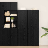 Credenza Rovere Nero 50 x 42,5 x 185 cm