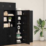 Credenza Rovere Nero 50 x 42,5 x 185 cm