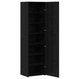 Credenza Rovere Nero 50 x 42,5 x 185 cm