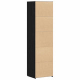 Credenza Rovere Nero 50 x 42,5 x 185 cm