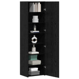 Credenza Rovere Nero 50 x 42,5 x 185 cm