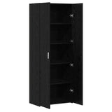 Credenza 2 pcs Rovere Nero 70 x 42,5 x 185 cm