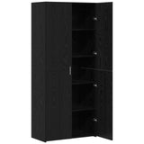 Credenza Rovere Nero 80 x 42 x 185 cm