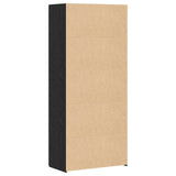 Credenza Rovere Nero 80 x 42 x 185 cm