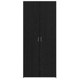 Credenza Rovere Nero 80 x 42 x 185 cm